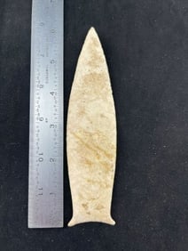 6" Unfluted Cumberland Indian Artifact Arrowhead