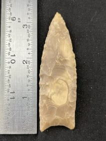 3 & 1/4" Clovis from Texas Indian Artifact Arrowhead