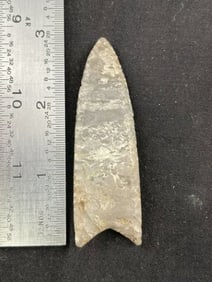 2 & 7/8" Clovis Indian Artifact Arrowhead