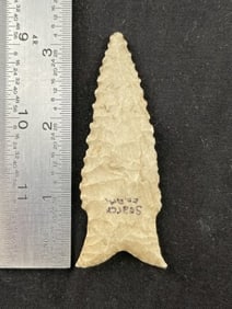 3 & 1/4" Dalton Indian Artifact Arrowhead