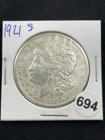 1921 S Morgan Silver Dollar Coin