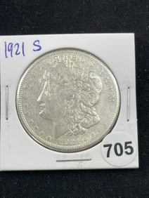 1921 S Morgan Silver Dollar Coin