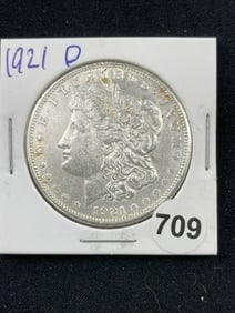 1921 D Morgan Silver Dollar Coin