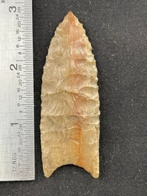 2 & 7/8" Clovis Indian Artifact Arrowhead