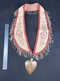 Medal Pendant with presentation Collar Indian Artifact Arrowhead