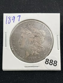 1897 Morgan Silver Dollar Coin