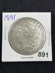1891 Morgan Silver Dollar Coin