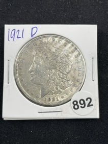 1921 D Morgan Silver Dollar Coin
