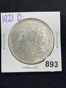 1921 D Morgan Silver Dollar Coin