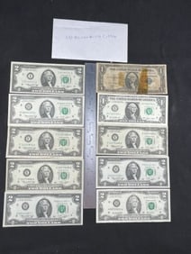 $2 Bills & $1 Silver Certifacte