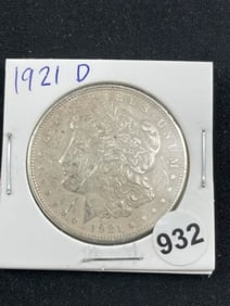 1921 D Morgan Silver Dollar Coin