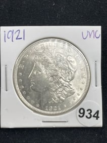 1921 Morgan Silver Dollar Coin