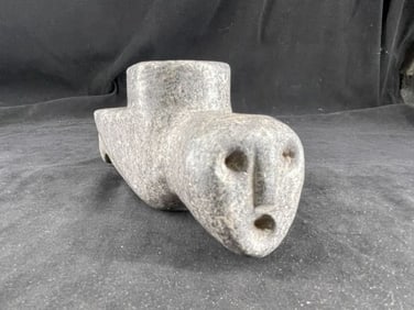 Human Effigy Stone Pipe Indian Artifact Arrowhead