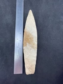 8 & 1/4" Agate Basin Indian Artifact Arrowhead