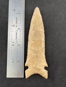 4 & 3/8" Graham Cave from Texas Indian Artifact Arrowhead