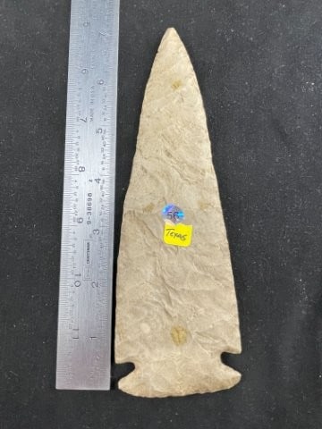 7 & 1/4" Texas Spear Head Indian Artifact Arrowhead (1 of 3)
