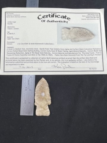 Hardin with Ken Partain COA from Illinois ex - Cecil Birk & Keith Kleinworth Collection (1 of 5)