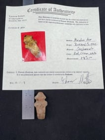 Miniature Axe with Thomas Matthews COA from Richland County, Ohio Indian Artifact Arrowhead