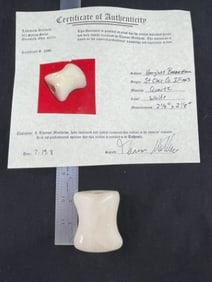Hourglass Bannerstone with Thomas Matthews COA from St. Clair County, Illinois Indian Artifact
