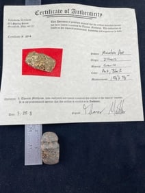 Miniature Axe with Thomas Matthews COA from Illinois Indian Artifact Arrowhead