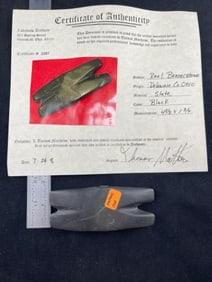 Reel Bannerstone with Thomas Matthews COA from Delaware County, Ohio Indian Artifact Arrowhead