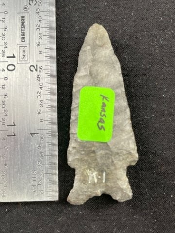 2 & 5/8" Dalton from Kansas Indian Artifact Arrowhead (1 of 3)