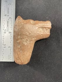 Wolf Effigy Stone Pipe Indian Artifact Arrowhead