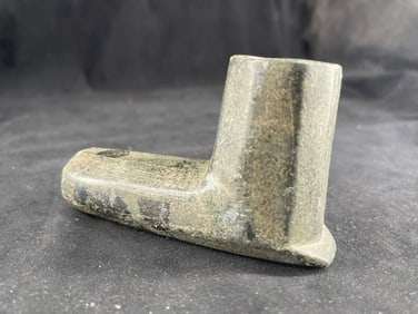 Stone Elbow Pipe Indian Artifact Arrowhead