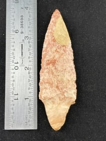 4" Adena has restoration on side towards the tip Indian Artifact Arrowhead