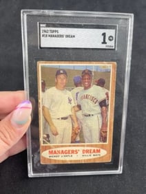 1962 Topps Manager's Dream Mickey Mantle & Willie Mays Baseball Card