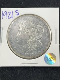 1921 S Morgan Silver Dollar Coin