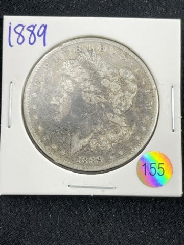 1889 Morgan Silver Dollar Coin (1 of 2)