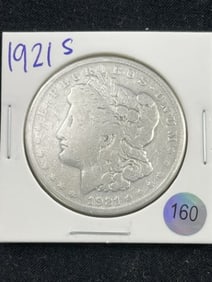 1921 S Morgan Silver Dollar Coin