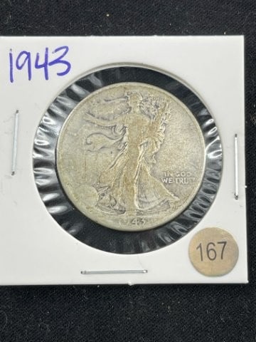 1943 Walking Liberty Half Dollar Silver Coin (1 of 2)