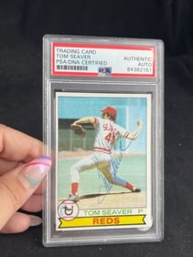 Tom Seaver Hand Signed Authentic Autograph Baseball Card