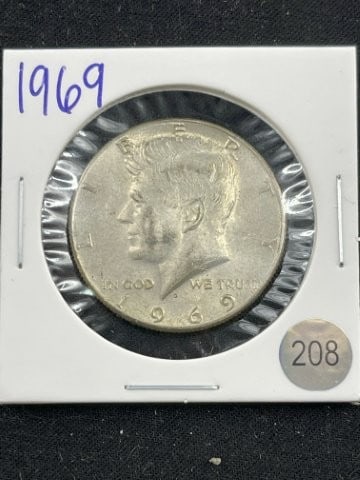 1969 Kennedy Half Dollar Silver Coin (1 of 2)