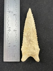 3 & 1/4" Dalton Indian Artifact Arrowhead