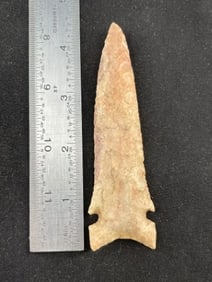 4 & 3/8" Graham Cave Indian Artifact Arrowhead