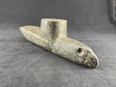 Hawk Effigy Stone Pipe Indian Artifact Arrowhead