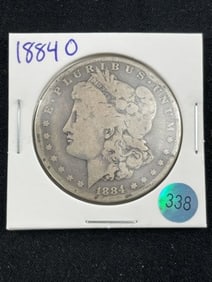 1884 O Morgan Silver Dollar Coin