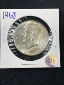 1968 Kennedy Half Dollar Silver Coin