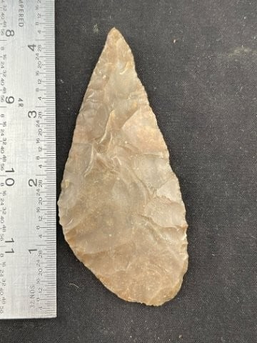 Harahey Knife - Rich chocolate colored flint. Tom Green Co. Ex- Delk (1 of 4)