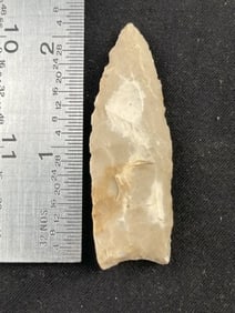 Plainview paleo point - Light gold and white EPC Nolan Co. Ex- Conners