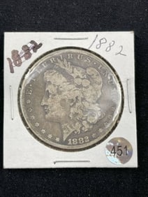 1882 Morgan Silver Dollar Coin