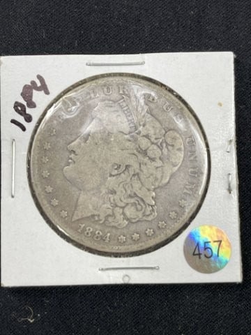 1884 Morgan Silver Dollar Coin (1 of 2)