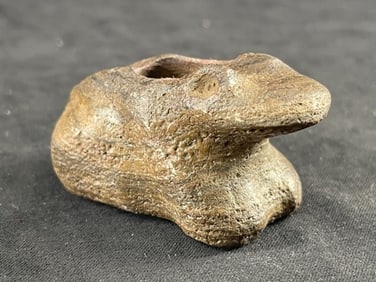 Stone Frog Effigy Pipe Indian Artifact Arrowhead