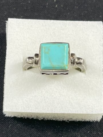 925 Sterling Silver Double Sided Ring size 9 (1 of 3)