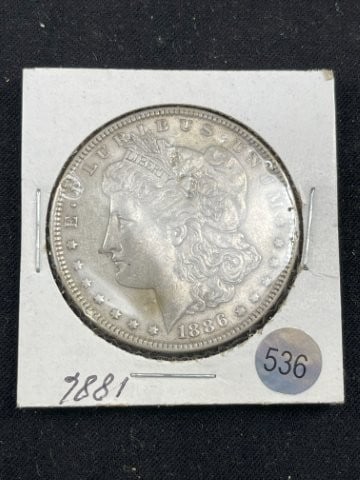 1886 Morgan Silver Dollar Coin (1 of 2)