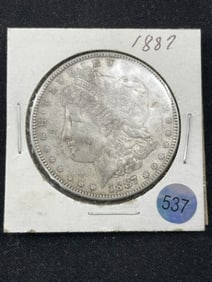 1887 Morgan Silver Dollar Coin