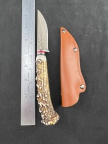Bone Handle Damascus Knife